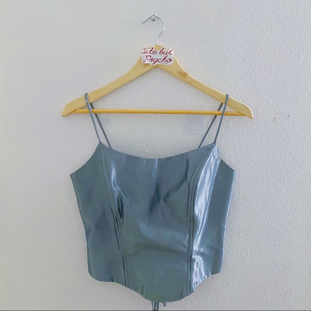 SOLD ON DEPOP Metallic Corset top